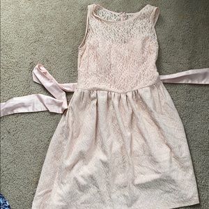 Blush lace dress